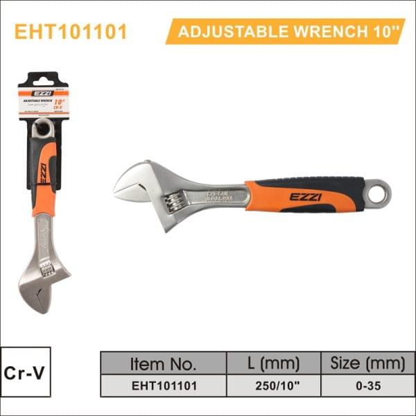 Ezzi Adjustable Wrench 10 inch – EHT101101 – Hand Tool for Mechanics